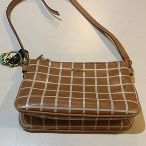 Fossil Brown and White Crossbody Bag
